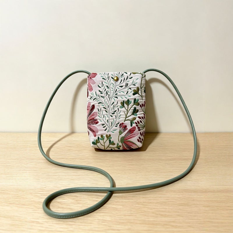 Ethnic Embroidered Crossbody Phone Bag - Image 2