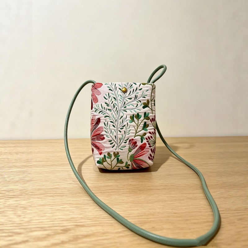 Ethnic Embroidered Crossbody Phone Bag - Image 1