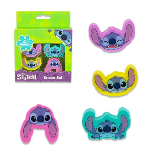 Disney Stitch School Supplies Set - Bundle with 8 Erasers Plus Stickers, Door Hanger, More | Disney Lilo and Stitch Stationery Supplies for Kids - Image 2