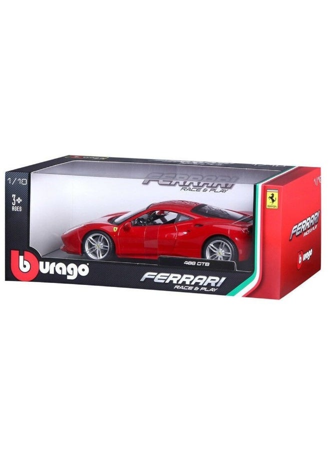 Bburago Bburago - Ferrari 488 GTB 1/18 Die Cast Vehicle - Red - 18-16008  - Image 3
