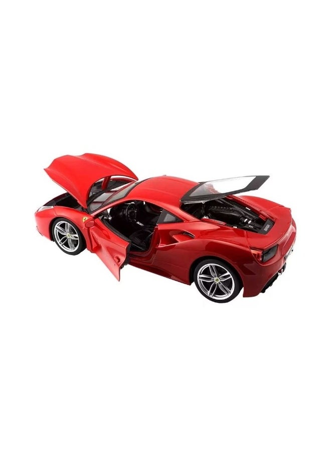 Bburago Bburago - Ferrari 488 GTB 1/18 Die Cast Vehicle - Red - 18-16008  - Image 2