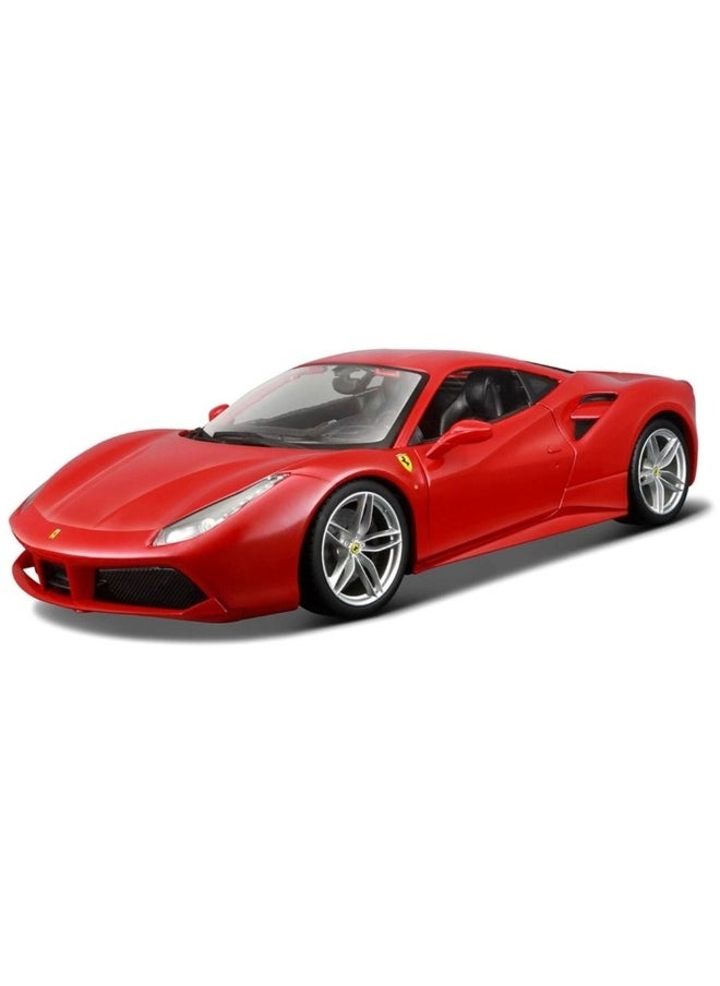 Bburago Bburago - Ferrari 488 GTB 1/18 Die Cast Vehicle - Red - 18-16008  - Image 1