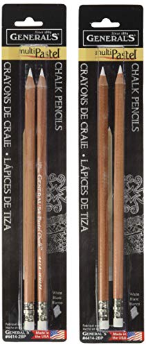 Multipastel Chalk Pencils 2PkgWhite