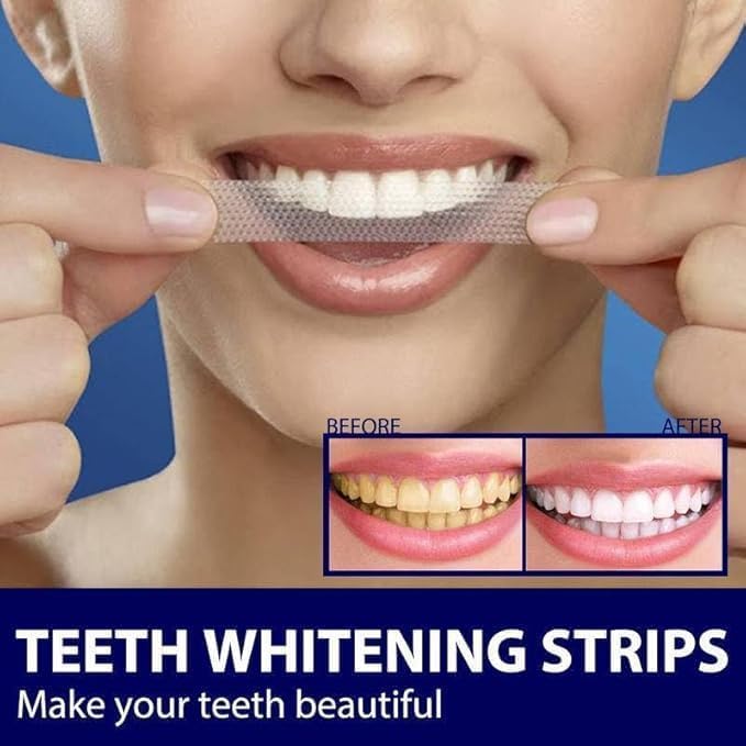 ZEPZY Teeth Whitening Strip Portable Dental Whitening Strip Reduced Sensitivity White Strips Whitener for Removing Smoking Coffee Stain, Effective Home Use Tooth Whitening Kit(14 PCS = 7Pair) - Image 4