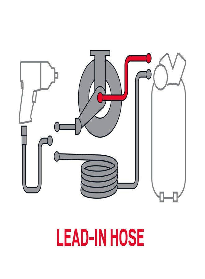 TEKTON 3/8 Inch I.D. x 6 Foot Hybrid Lead-In Air Hose (300 PSI) | 46133 | Made in USA - Image 5