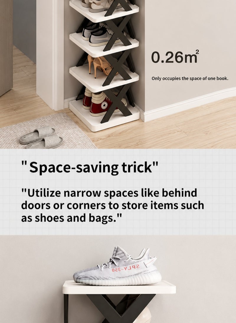 ARNOTEC 9-Tier Vertical Shoe Rack, Space-Saving Foldable Shoe Organizer, Compact Shoe Storage Tower for Entryway, Closet & Bedroom, Lightweight & Stable Design (129.5 × 26 × 24 cm) - Image 4