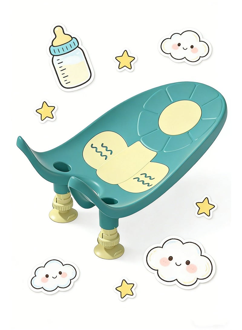 ميكسد كرسي حمام الطفل ، 4 مواقف مستلقية مقعد غسيل مؤخرة الطفل ، حوض حمام آمن ومريح لتنظيف مؤخرة الطفل بسهولة ، مقعد غسيل سريع للأطفال الرضع 0-12 شهرًا - Image 5