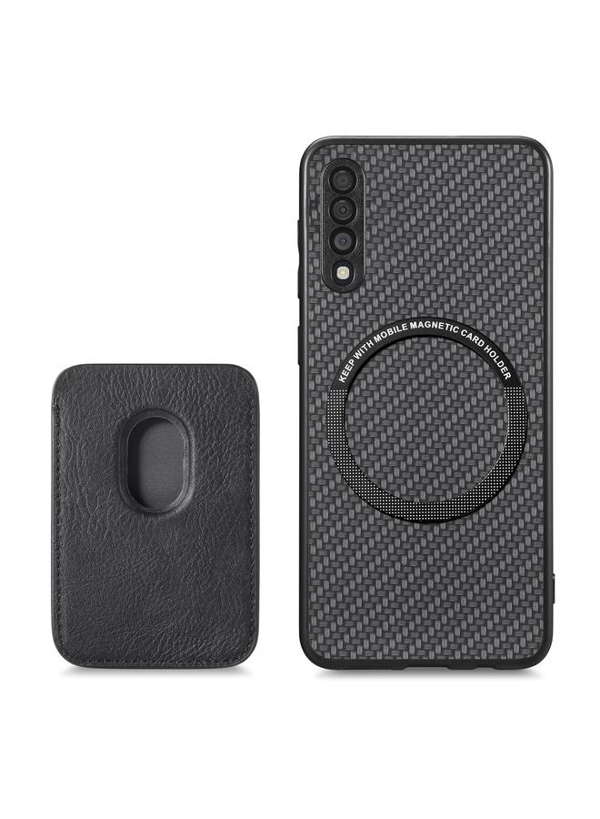 S-TOP Case For Samsung Galaxy A50 Carbon Fiber Leather Card Magsafe Magnetic Phone Case - Image 3