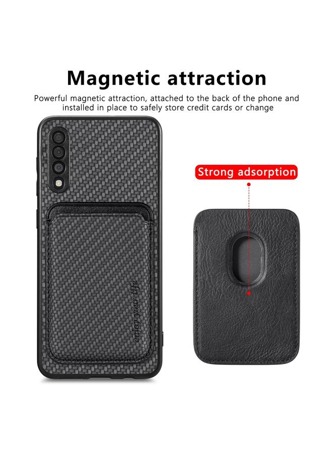 S-TOP Case For Samsung Galaxy A50 Carbon Fiber Leather Card Magsafe Magnetic Phone Case - Image 4