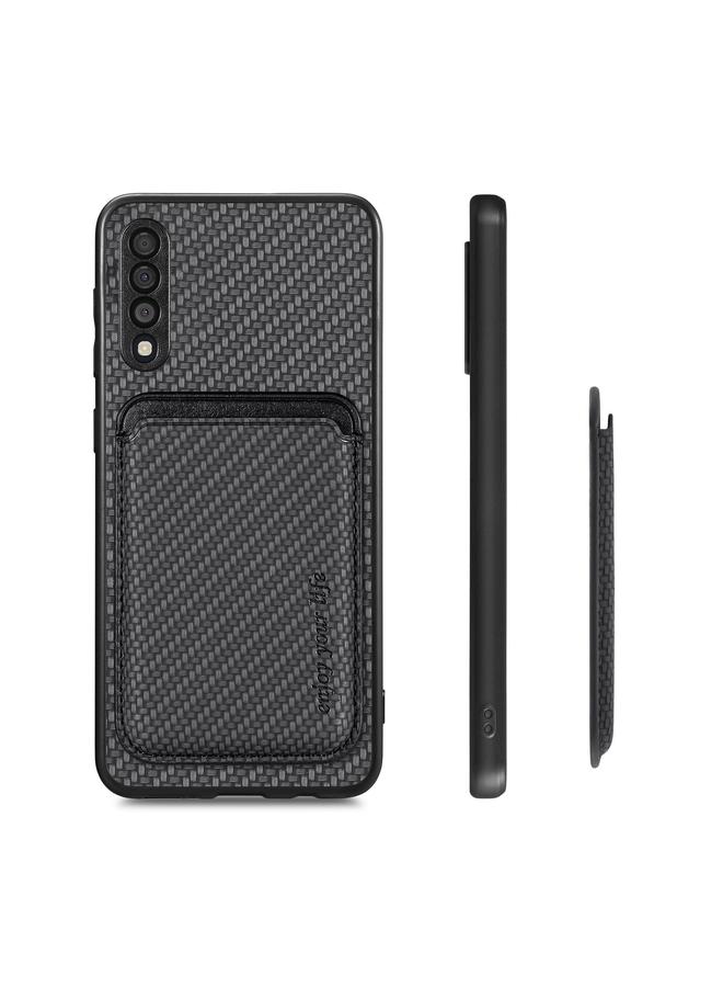 S-TOP Case For Samsung Galaxy A50 Carbon Fiber Leather Card Magsafe Magnetic Phone Case - Image 2