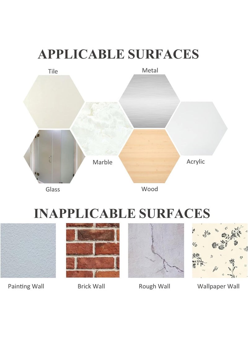 Fasola Adhesive Hooks, Bathroom Hooks, Heavy-Duty Hooks, Adhesive Bathroom Hooks Sets of 4 Hooks Self-Adhesive Hooks 304 Stainless Heavy Duty Sticky Hooks for Bathroom Kitchen Livingroom Camper - Image 4