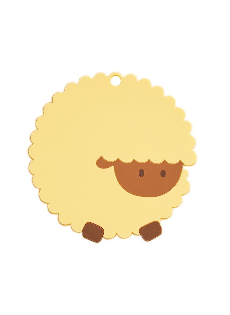 Generic - Cartoon Sheep Home Teacup Mat, Placemat, Bowl Mat Thickened Anti-Scalding And Heat-Resistant Food-Grade Silicone Insulated Bowl Mat 2 Piece (15*15cm, 9*9cm) - Image 1