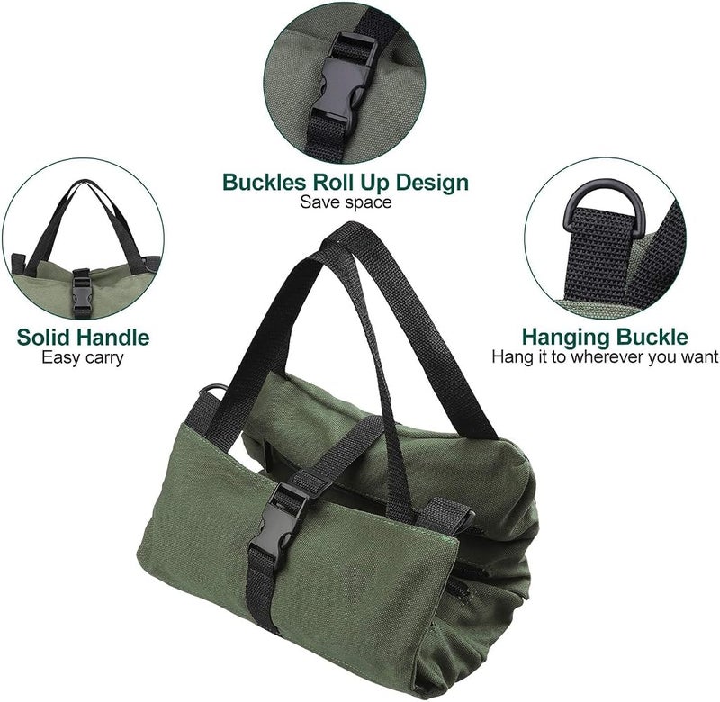 BIGTHREE® Tool Bag Roll Up, Multi-Purpose Roll Up Tool Bag, With 5 Tool Pouches, Wrench Roll Tool Roll Organizers For Mechanic, Car First Aid Kit Wrap Roll Storage Case, Camping Gear - Image 4