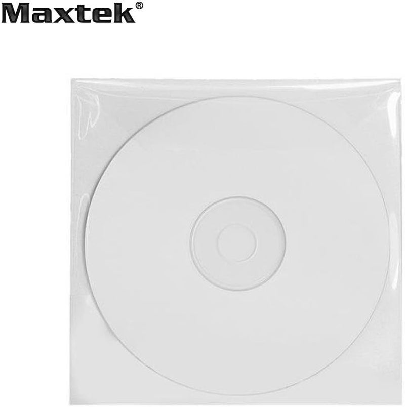 Maxtek 1000 Pieces Clear Transparent CPP Plastic CD DVD Sleeves Envelope Holder 100 Micron Thickness - Image 2