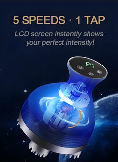 OAGA Electric Scalp Massager, Portable Head Massager with LCD screen Kneading 112 Massage Nodes, 2 Replacement Massage Styles 3 Speed Modes, Body Massager for Deep Cleansing Relief Hair Growth  - Image 4