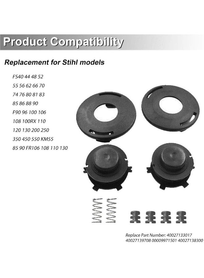 waltyotur 2 Pack Trimmer Head Spool Replacement For Stihl 25-2 Fs80 Fs85 Fs45 Fs55 Fs100 Fs120 Fs130 Fs90 Fs110 Fs56 Fs60 With Cover - Image 2