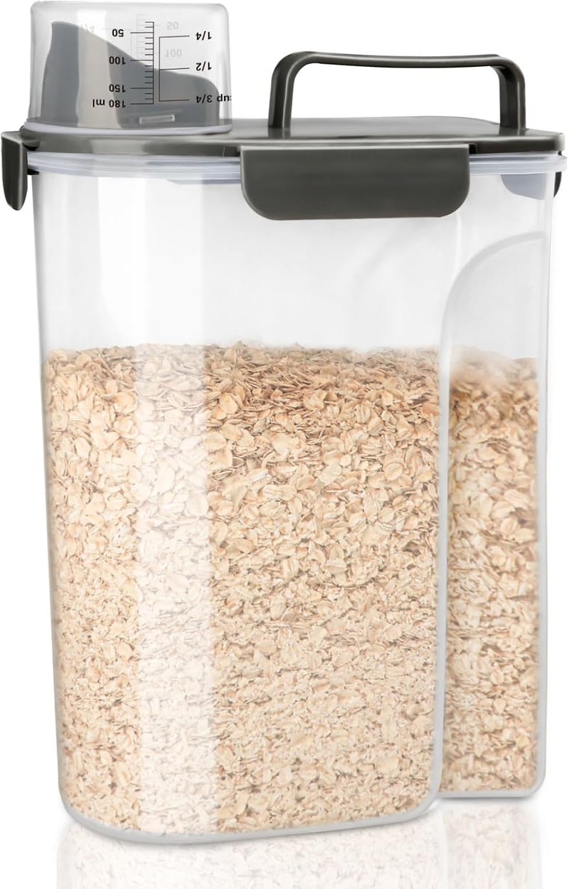 Komzon Rice Container, Airtight Rice Storage Container 10lb, Cereal Containers Storage, BPA Free Food Dispenser with Pouring Spout Handle for Flour Pasta Grain, Pet Dog Cat Bird Food Storage Container - Image 1