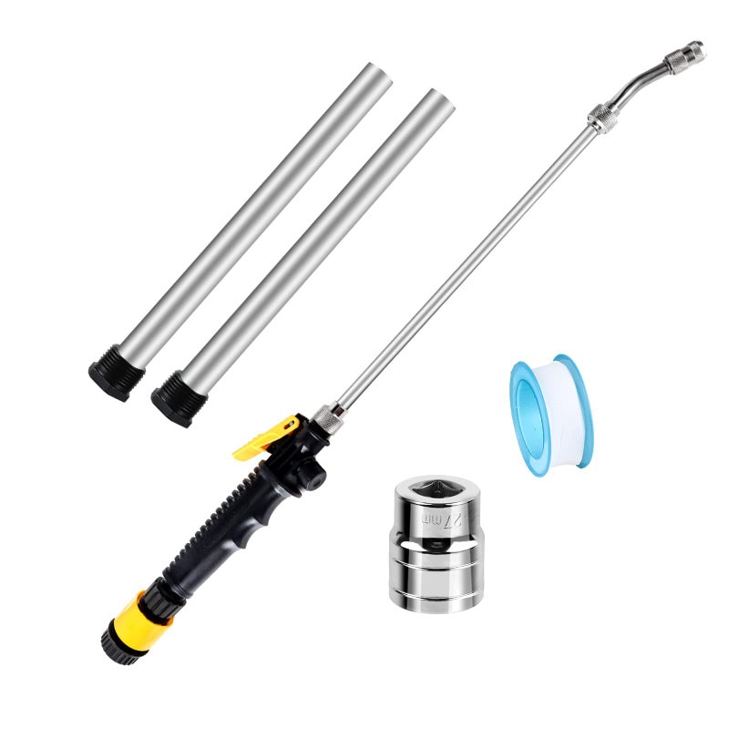 jixsloft 5 Pack RV Water Heater Anode Rod  Flush Wand Kit with Hex Wrench Socket Removal Tool 925L x 34 NPT Aluminum RV Hot Water Heater Anode Rod for Suburban MorFlo Extends RV Tank Life