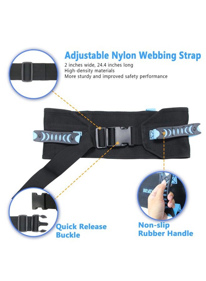 BRMDT Gait Belts Transfer Belts With Handle, Seat Belt for Wheel Chair - Safety Gait Patient Assist-Lift Gait Belt Transfer Belt with Handles, One-click Quick Release Locking Buckle (31"-54") - Image 4