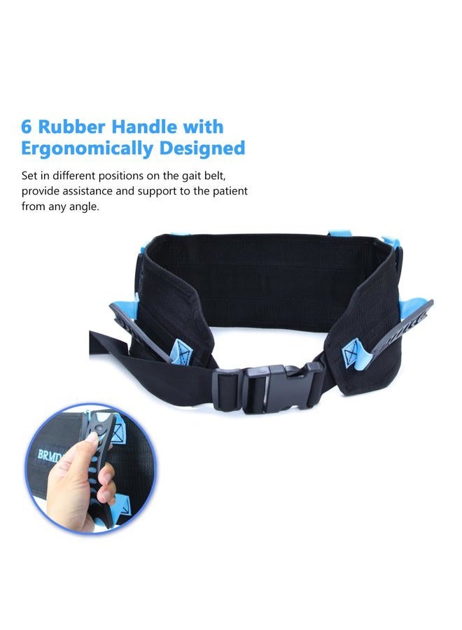 BRMDT Gait Belts Transfer Belts With Handle, Seat Belt for Wheel Chair - Safety Gait Patient Assist-Lift Gait Belt Transfer Belt with Handles, One-click Quick Release Locking Buckle (31"-54") - Image 3