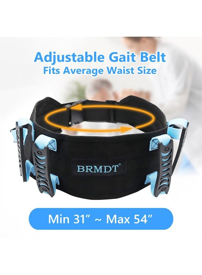 BRMDT Gait Belts Transfer Belts With Handle, Seat Belt for Wheel Chair - Safety Gait Patient Assist-Lift Gait Belt Transfer Belt with Handles, One-click Quick Release Locking Buckle (31"-54") - Image 2
