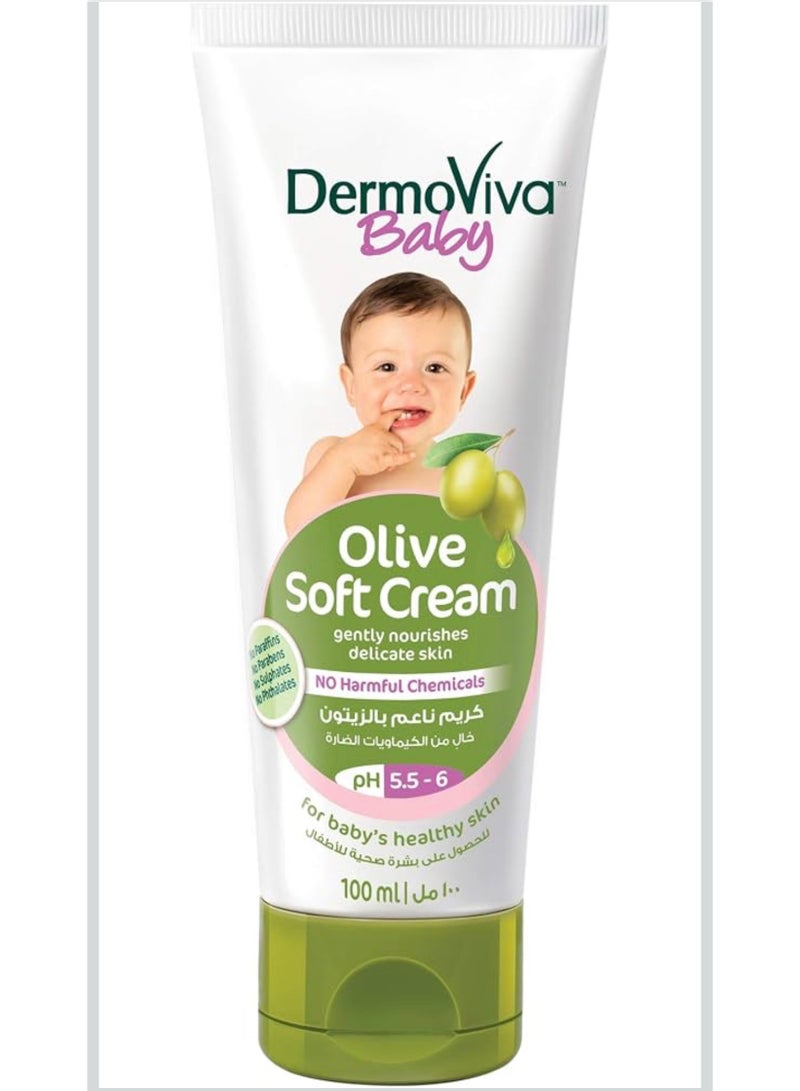 DermoViva Baby Olive Soft Cream, 100ml - Image 1