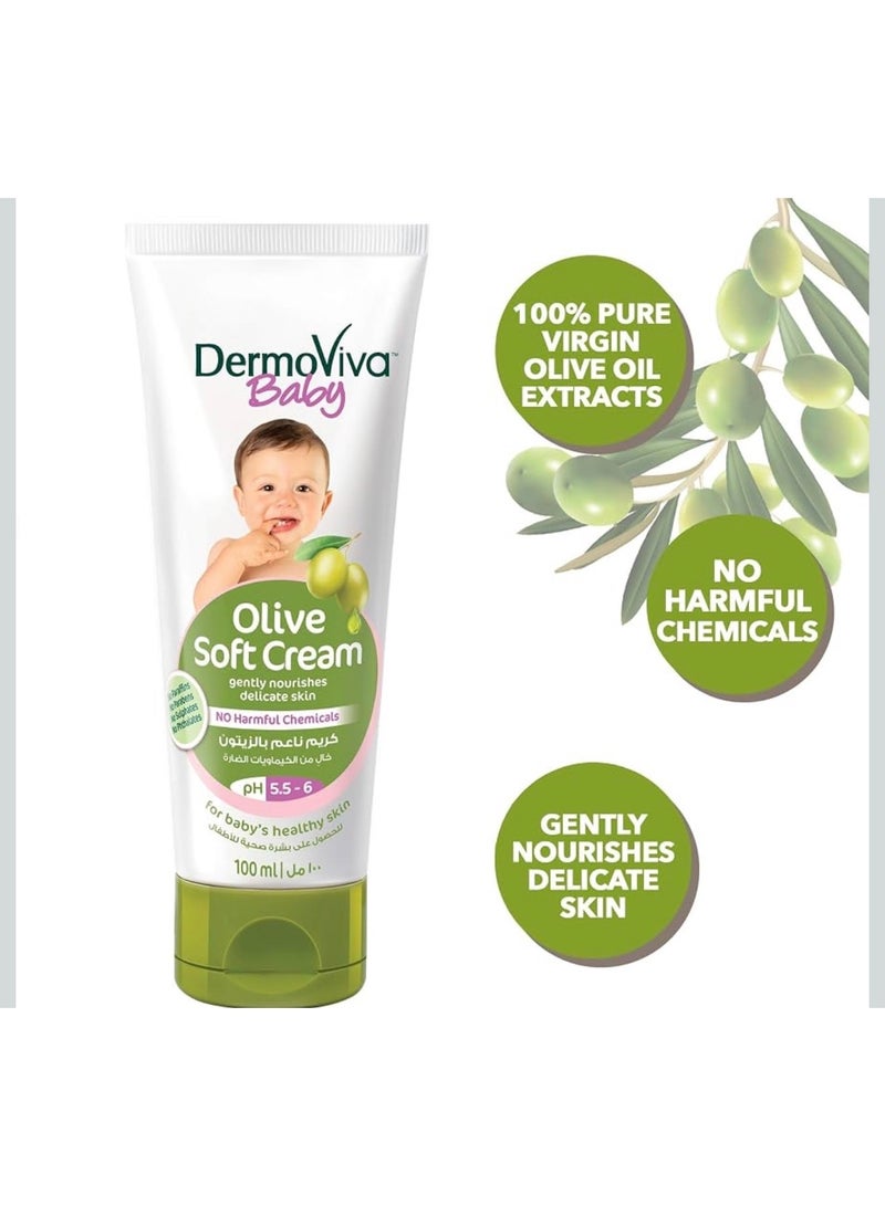 DermoViva Baby Olive Soft Cream, 100ml - Image 2