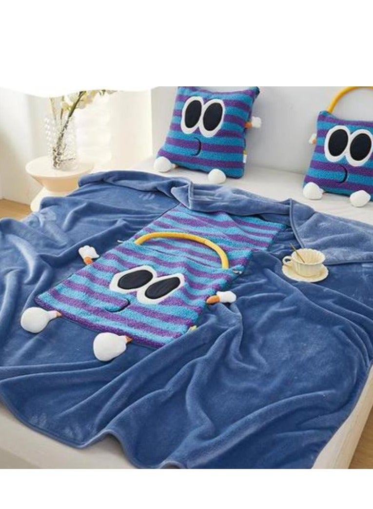Pillow And Blanket Can Be Used For Both Car And Sofa Cushions, Suitable For Travel, Airplanes, Trains, Beds, Offices, And Rest  - Image 2