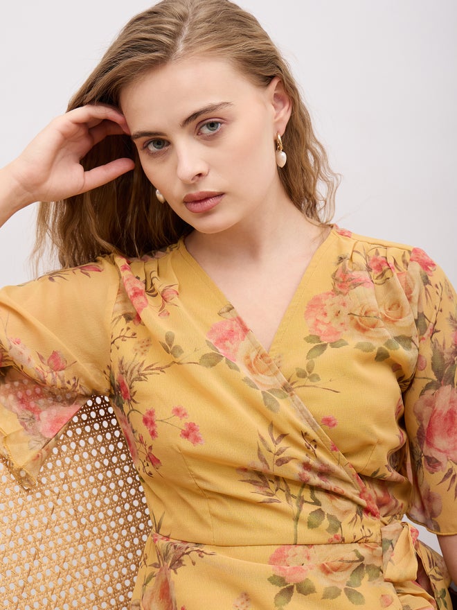 Styli Floral Chiffon Dress - Image 4