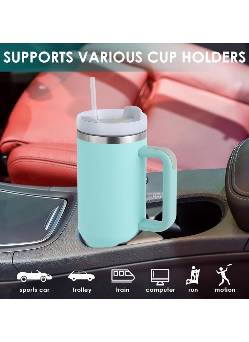 QSHOP Insulated Cup with Handle - Stainless Steel Travel  with Straw and Lid - Vacuum Coffee for Hot or Cold Drinks  - Image 5