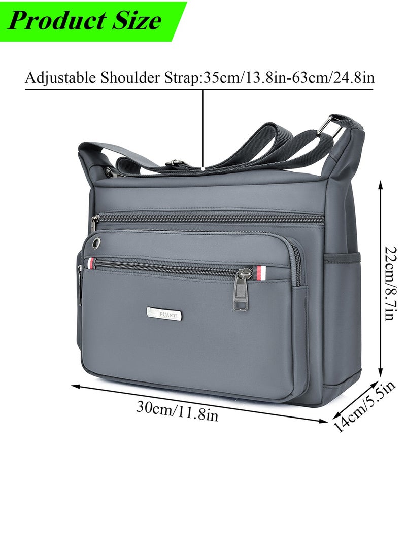 Qiccijoo Messenger Bag for Men,Shoulder Bag for All-Purpose Use Travel Bag Sling Bag Crossbody Bags for Work Business(Grey) - pzsku/Z5DC71C88B79954F219A9Z/45/_/1705150264/192cc2fb-4ff0-4834-ae4f-a8c4a08a4c7a
