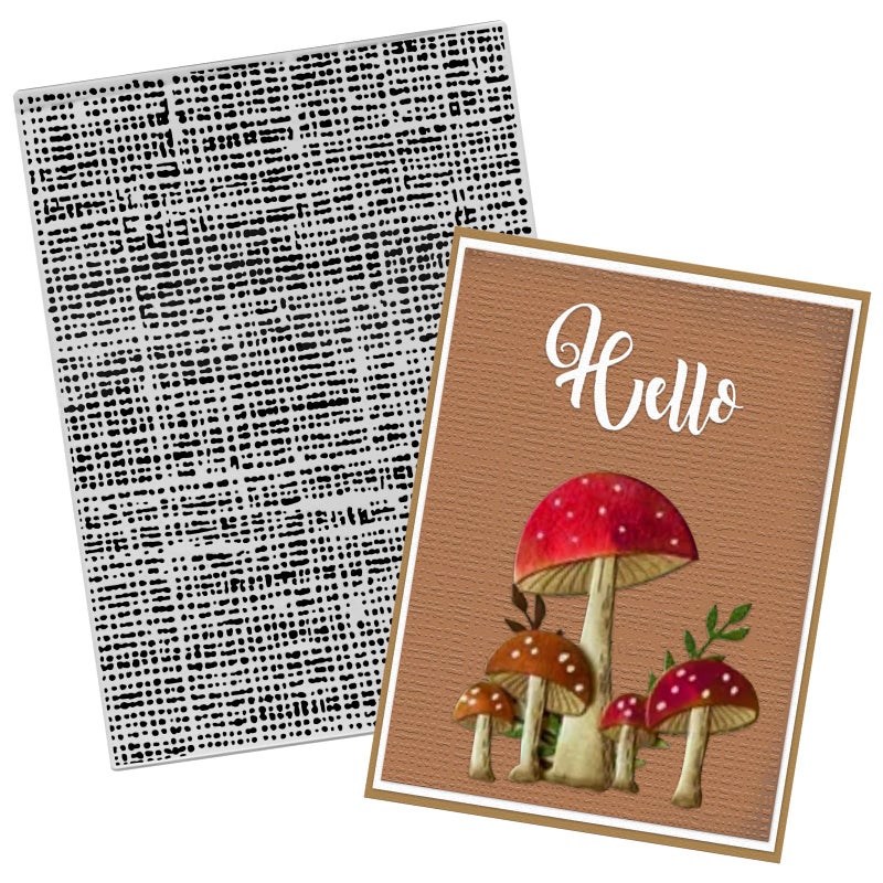 Threetols 3-D Textured Impressions Embossing Folder, Line Background Embossing Folder for Card Making, Vintage Frame DIY Plastic Scrapbooking Photo Album Card Paper DIY Craft Decor Template Mold - Image 1