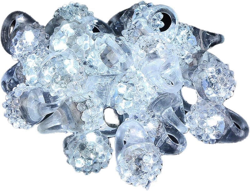 C&H Solutions CH Solutions Shining White Clear LED Flashing Jelly Bumpy Finger Rings 12 Ct - Image 3