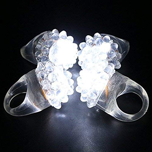 C&H Solutions CH Solutions Shining White Clear LED Flashing Jelly Bumpy Finger Rings 12 Ct - Image 5