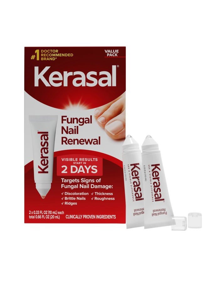 Kerasal Fungal Nail Renewal, Restorative Repair for Damaged Nails, 2 pack - Image 1