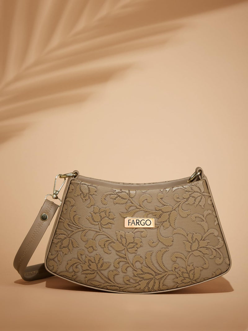 Fargo PU Women's Sling Bag (Khaki) - Image 3
