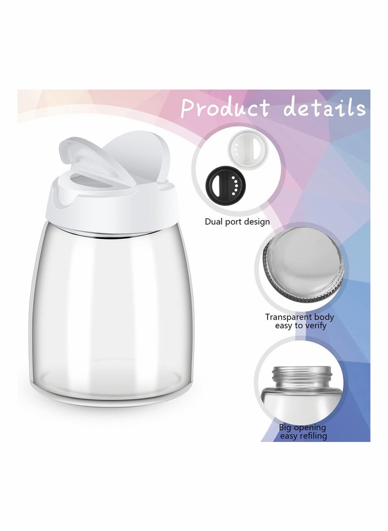 Y&D - 2 Pieces Damp Proof Salt and Pepper Shakers Adjustable Condiment Holder Double Lid with Holes Barbecue Spice Jar Glass Container Seasoning Box for Kitchen Restaurant Canteen Travel Camping - Image 1