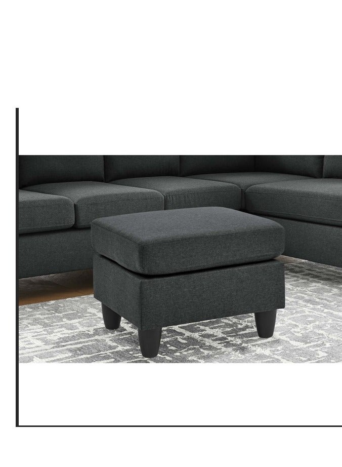 Generic Signature Design by Classic home Contemporary Rectangle Ottoman, Dark Gray 