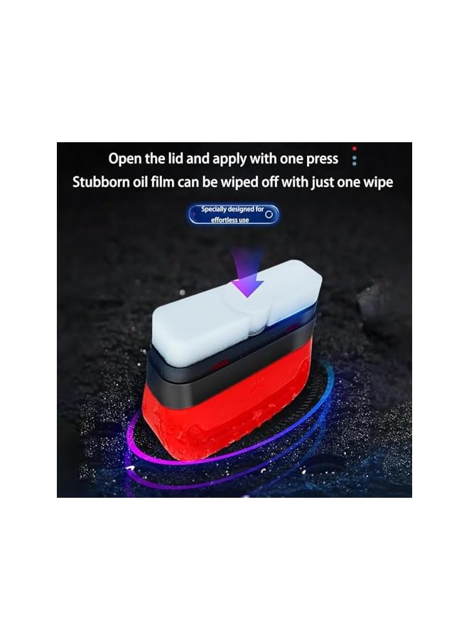 promass 2 PCS Automotive Oil Film Cleaning Brush,Universal Glass Oil Film Cleaner,Glass Cleaning Wipe Board,Windshield Glass Coating,All in One Wipe on Oil Film Remover,Prevents Rain Fog Cleaning Brush - Image 5