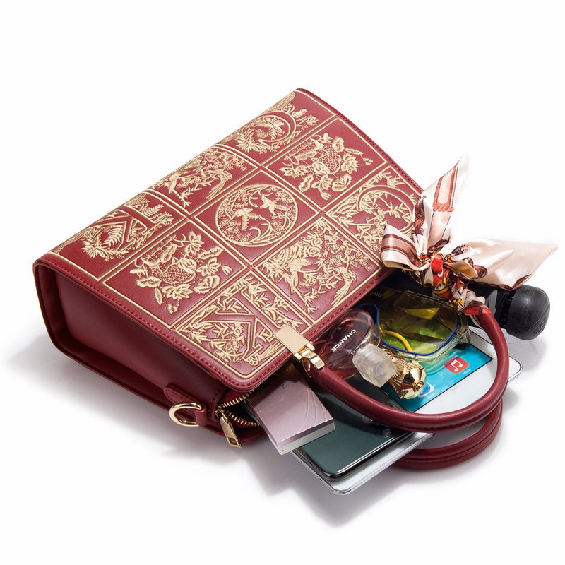 Chinese Style Embroidered Red Wedding Bag Bride Bag Handbag Women'S Large Capacity Crossbody Bag Mom Bag - Image 5
