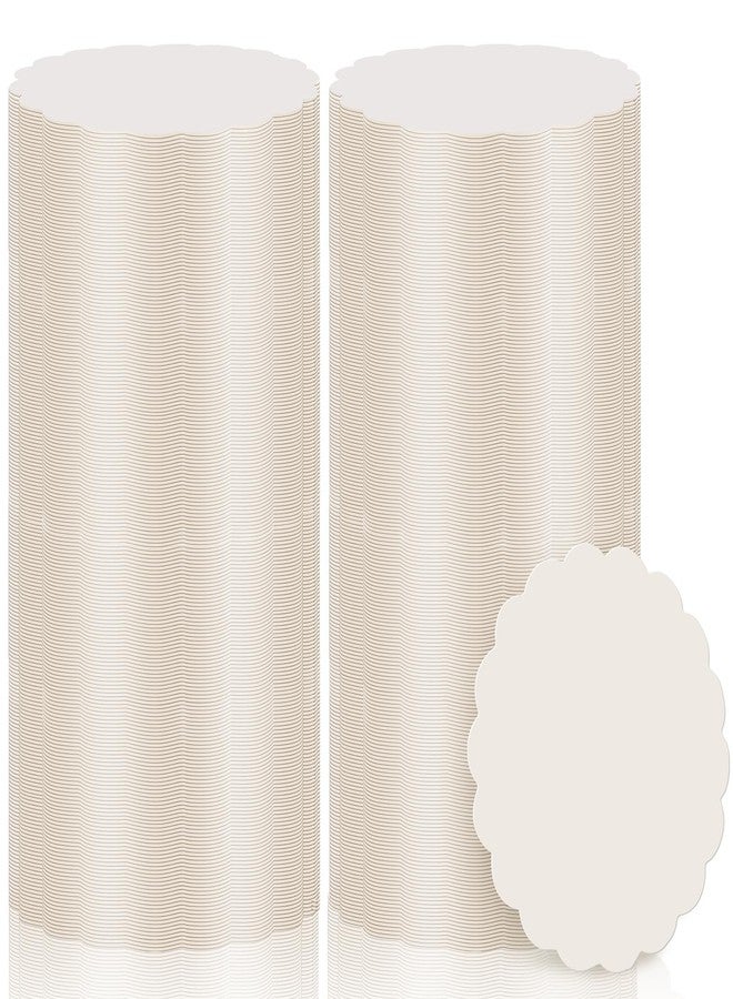 تاوباري مجموعة تاوباري من 400 قطعة من قواعد الأكواب الورقية الكرتونية، قواعد أكواب للاستخدام مرة واحدة، مقاس 4 بوصات، قاعدة أكواب بيضاء للمشروبات، مناسبة للأعمال الفنية والحرف اليدوية، البارات، حفلات الزفاف (مزينة بالزهور). - Image 1