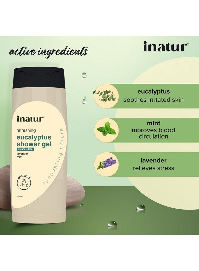 إناتور جل استحمام الأوكالبتوس لتجربة تنظيف لطيفة ومنعشة مع النعناع واللافندر لجميع أنواع البشرة 400 مل - Image 2