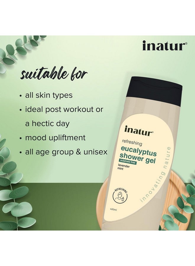 إناتور جل استحمام الأوكالبتوس لتجربة تنظيف لطيفة ومنعشة مع النعناع واللافندر لجميع أنواع البشرة 400 مل - Image 4