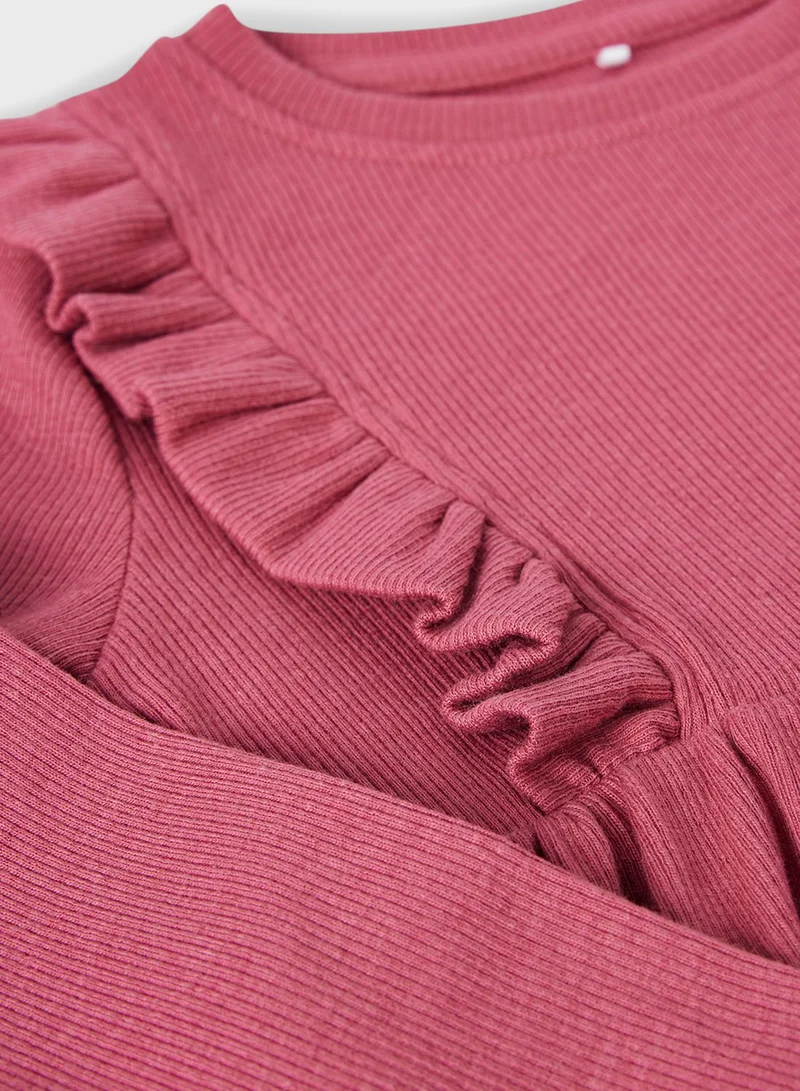 NAME IT Ruffled Knit Dress