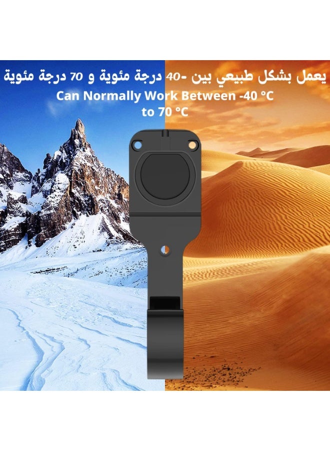 حامل كابل شاحن EV Type 2، منظم كابل شحن جداري مع قاعدة للقابس وخطاف، حامل جداري لشاحن السيارة الكهربائية مناسب لمعظم شواحن السيارات الكهربائية بمعيار الاتحاد الأوروبي، أسود - Image 5