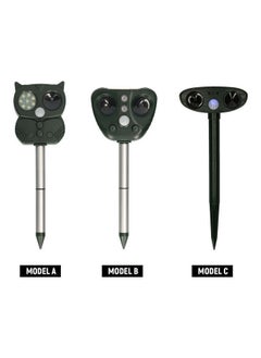 NIBEMINENT Solar Powered Ultrasonic Animal Scarer Black  - Image 4