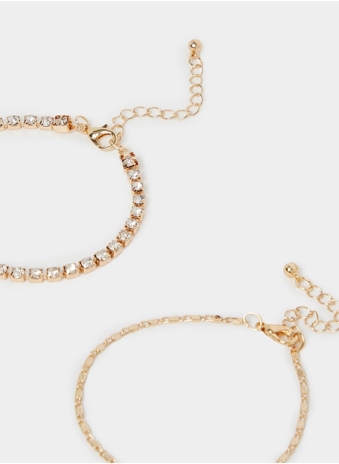Styli Set of 4 - Embellished Link Chain Bracelet  - Image 3