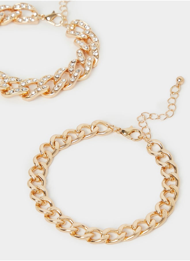 Styli Set of 4 - Embellished Link Chain Bracelet  - Image 5