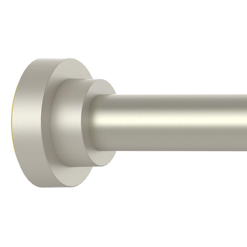 Thestoa Brushed Nickel Shower Curtain Rod Adjustable 43-78 inch, 1"Diameter Spring Tension Curtain Rod No Drill, Anti-Rust Non-Slip Shower Rod for Bathroom Tension Rod - Image 1