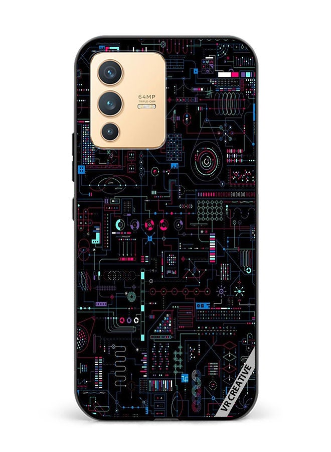 VR CREATIVE Protective Case Cover For Vivo V23 5G Circuit Board Design Multicolour - Image 1